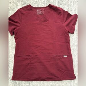 Figs Maroon Technical Collection Top